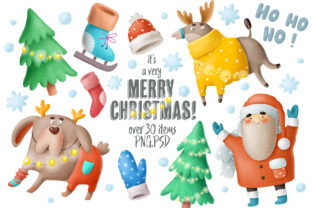 Christmas Clipart and Characters Set: A Designer's Holiday Toolkit