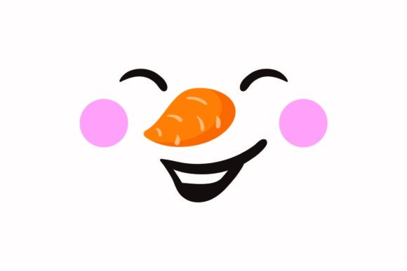 Christmas Snowman Face: A Festive Design Asset for the Season