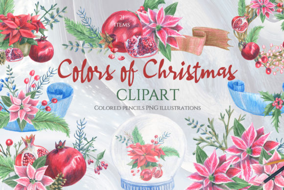 Colors of Christmas Clipart: A Modern Holiday Palette