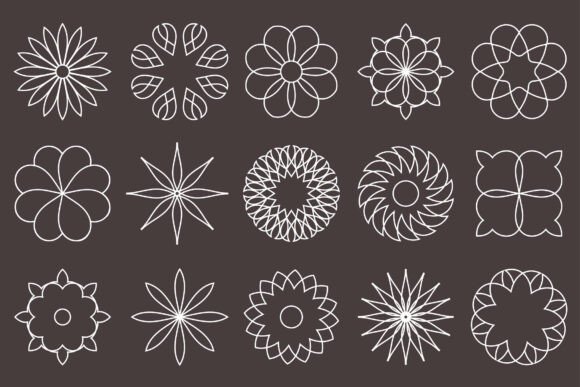 Decorative Outline Geometric Shapes Work: A Designer's Toolkit