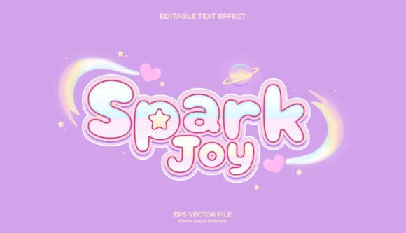 Decorative Spark Rainbow Editable Text: A Vibrant Creative Tool