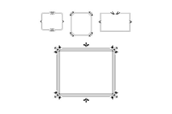 Elegant Black and White Floral Frames for Every Design