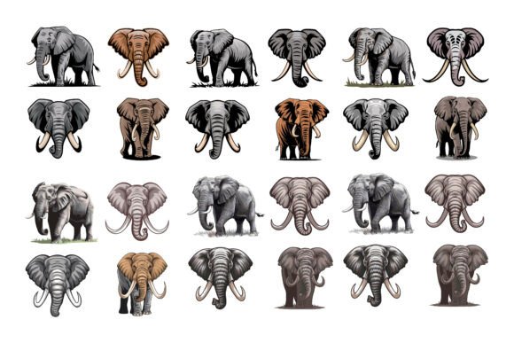 Elephant Illustration Vector Collection: Your Go-To Design Asset