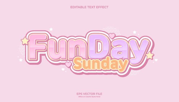 Fun Day Sunday Text Effect: A Sweet, Editable Design Asset