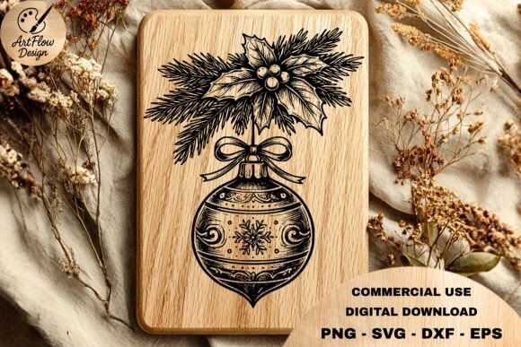 Holly Ornament Pine SVG: A Festive Design for Your Projects