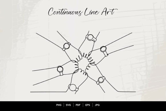 Minimal Teamwork Line Art SVG Design: A Modern Essential