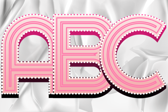 PNG Letter Number Dotted Line Color Pink: A Playful Asset for Modern Branding
