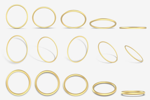 Realistic Golden 3D Ring: Elevate Your Digital Designs