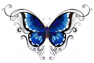 Tattoo Blue Butterfly: A Font for Magical Branding