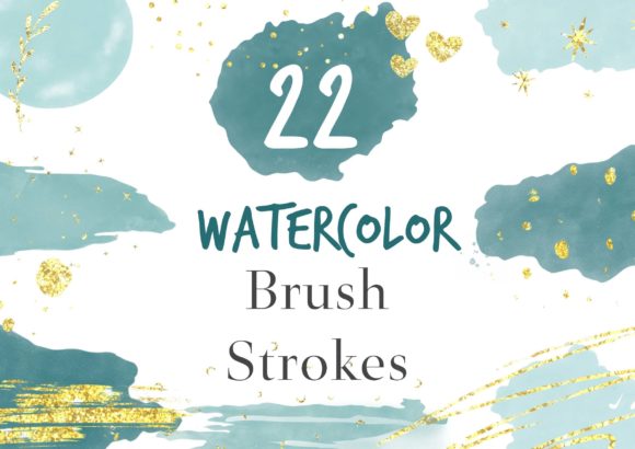 Teal Watercolor Splotches Clipart: Instant Artistic Flair
