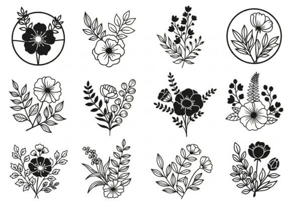 The Enduring Appeal of Black and White Floral Leaves