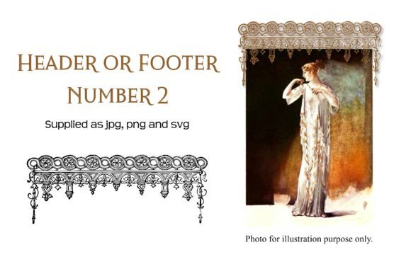 Timeless Ornamental Graphics: The Vintage Decorative Header or Footer 2