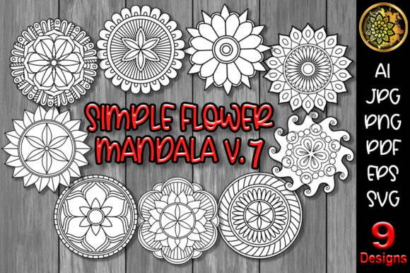 Unlocking Creativity with the Simple Flower Mandala Set-7