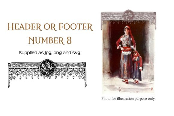 Unlocking Timeless Elegance: Using Vintage Decorative Header or Footer 8