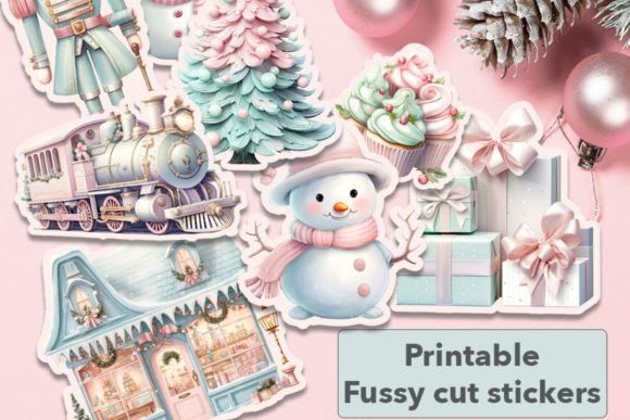 Whimsical Holiday Crafting with Pink Christmas Fussy Cut Ephemera